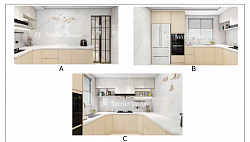 Cabinet facade structure & cabinet door diagram